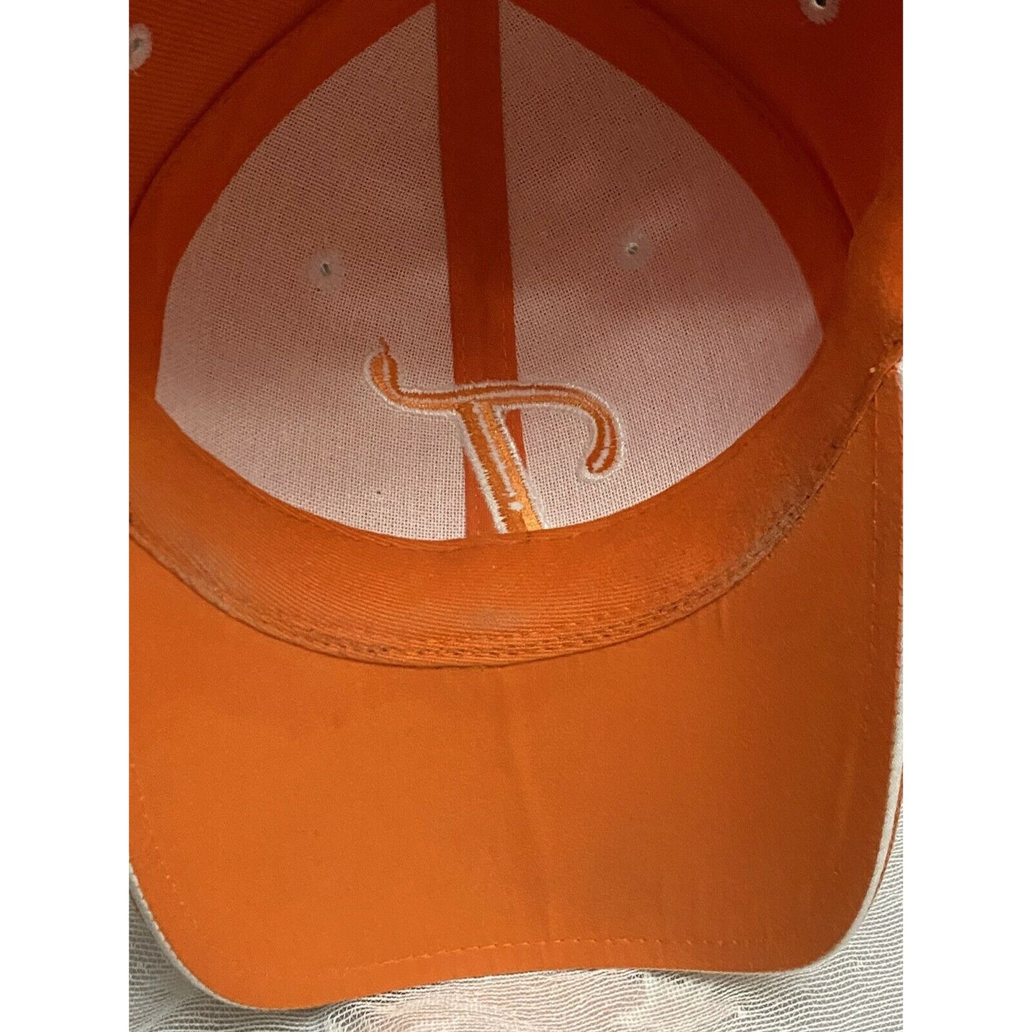 Tennessee Orange & White Embroidered T Spellout  Hat