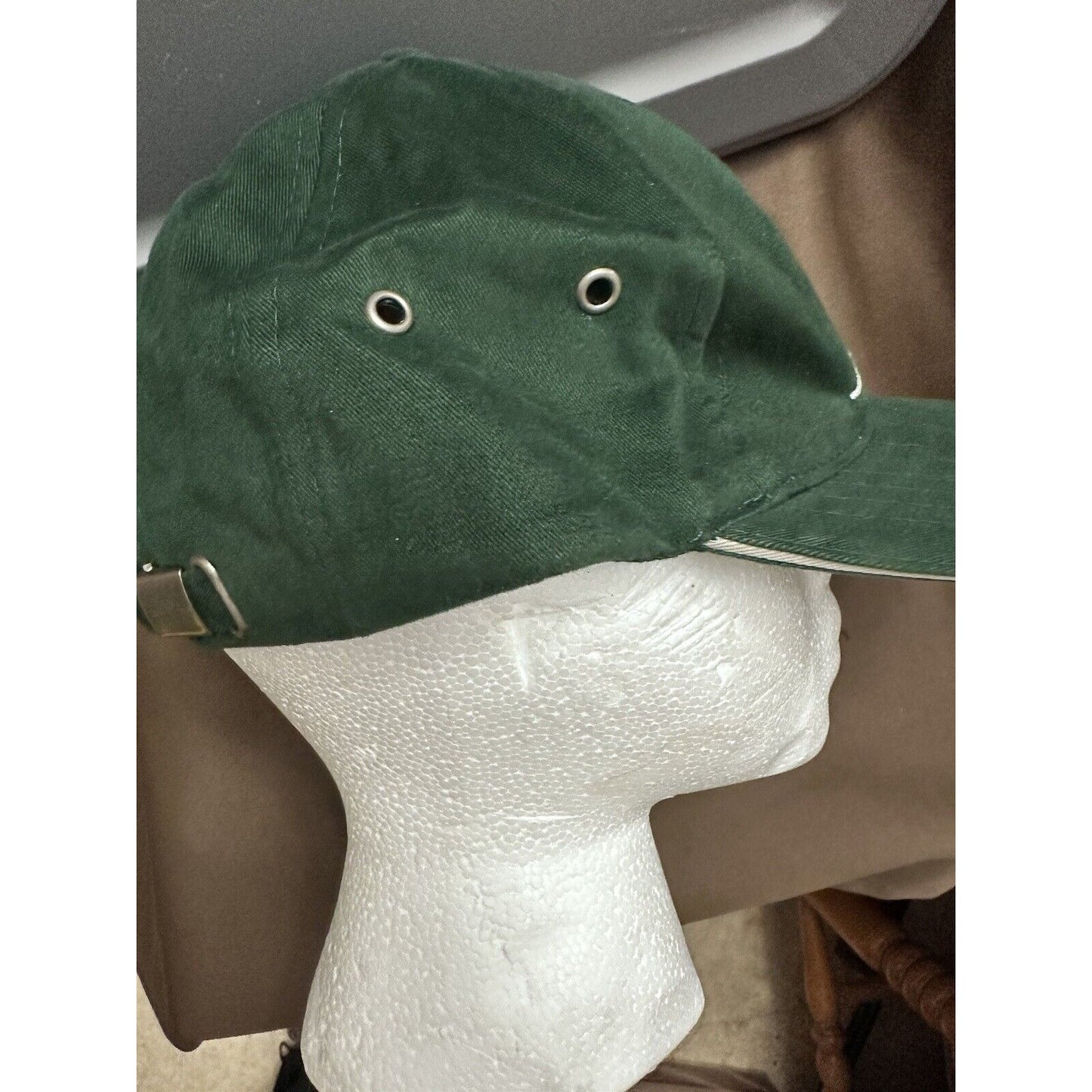 Green John Deere Hat w White Embroidereded Logo Spellout 100% Cotton