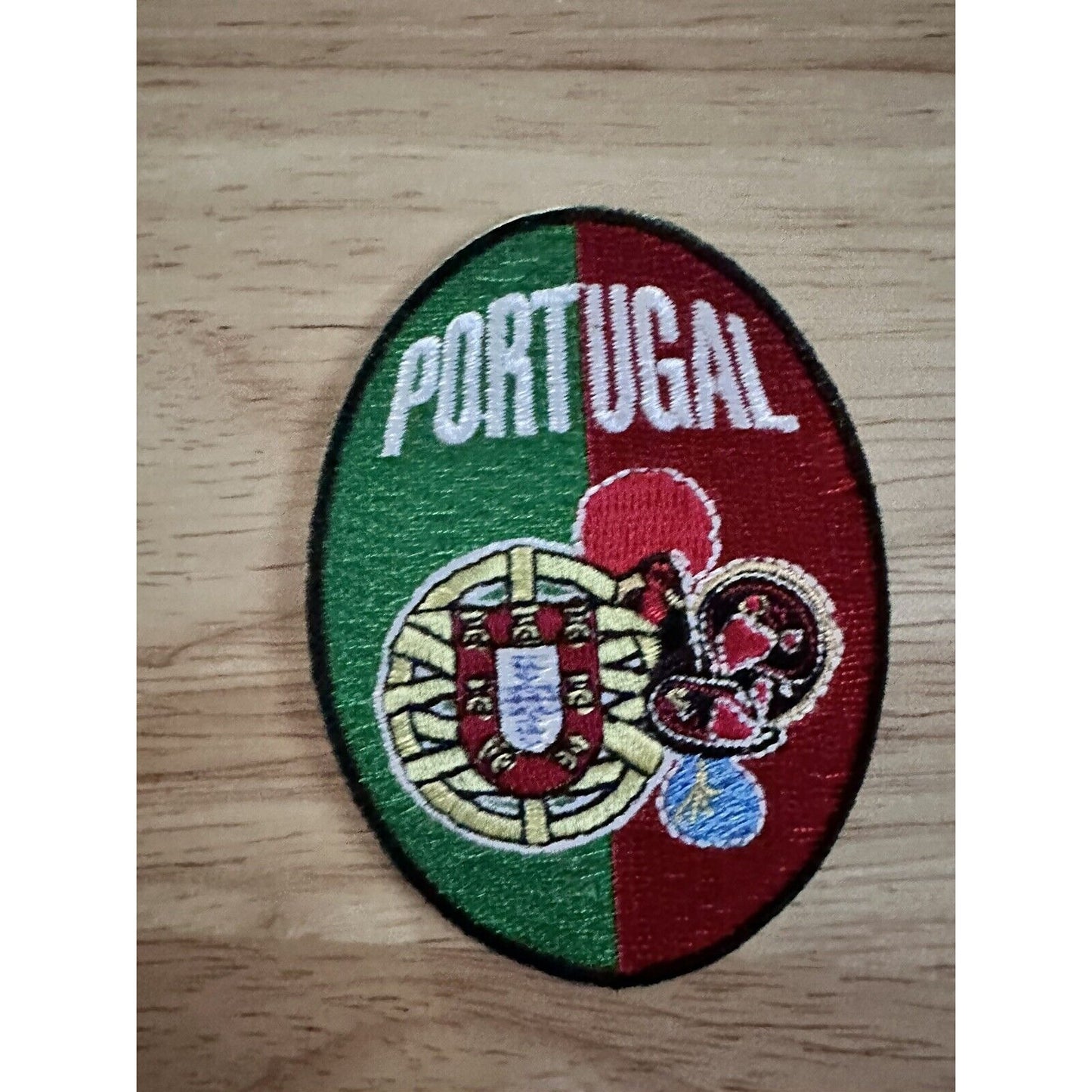 Oval Portugal Embroidered Patch Flag  Crest Colorful