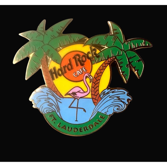 Hard Rock Cafe Ft. Lauderdale flamingo Enamel Pin Collectible