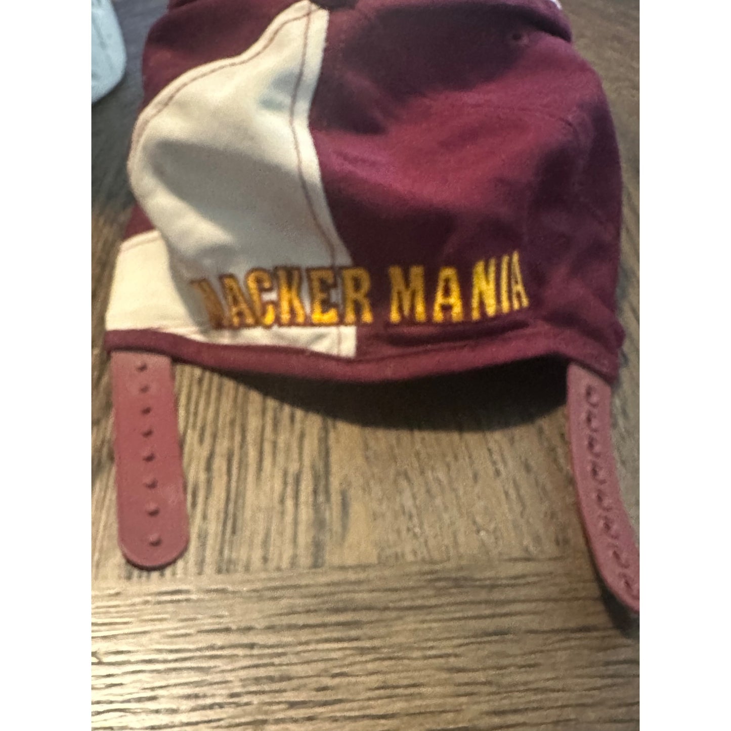 Gus Macker red yellow Basketball Snapback Hat spellout