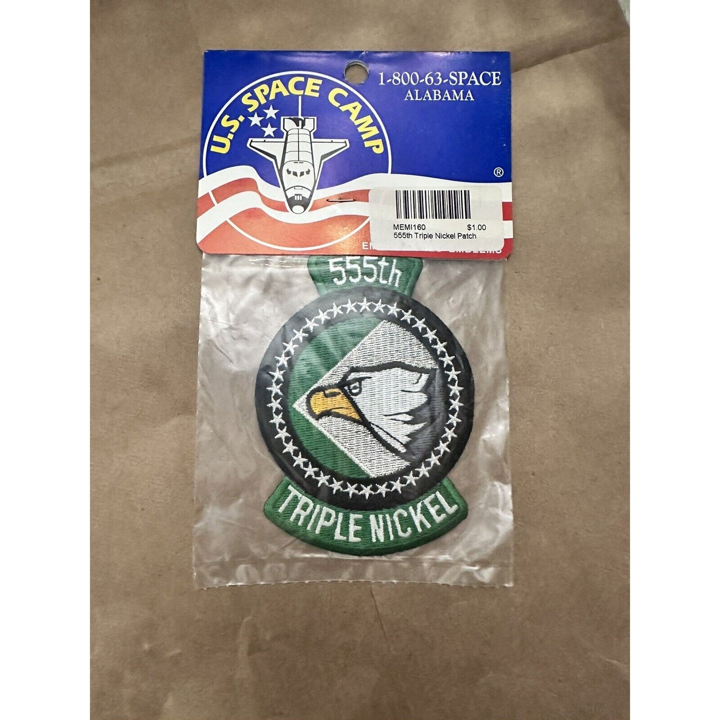 US Space Camp 555th Triple Nickel Eagle Emblem Patch 3 Inch NEW Embroidered