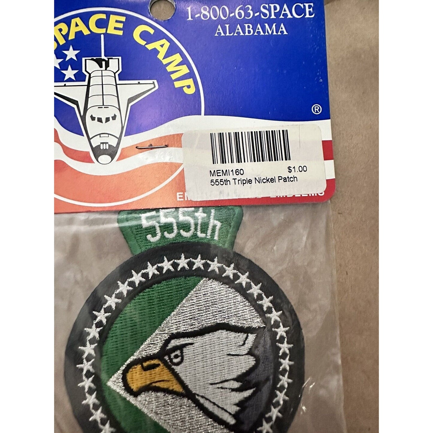 US Space Camp 555th Triple Nickel Eagle Emblem Patch 3 Inch NEW Embroidered