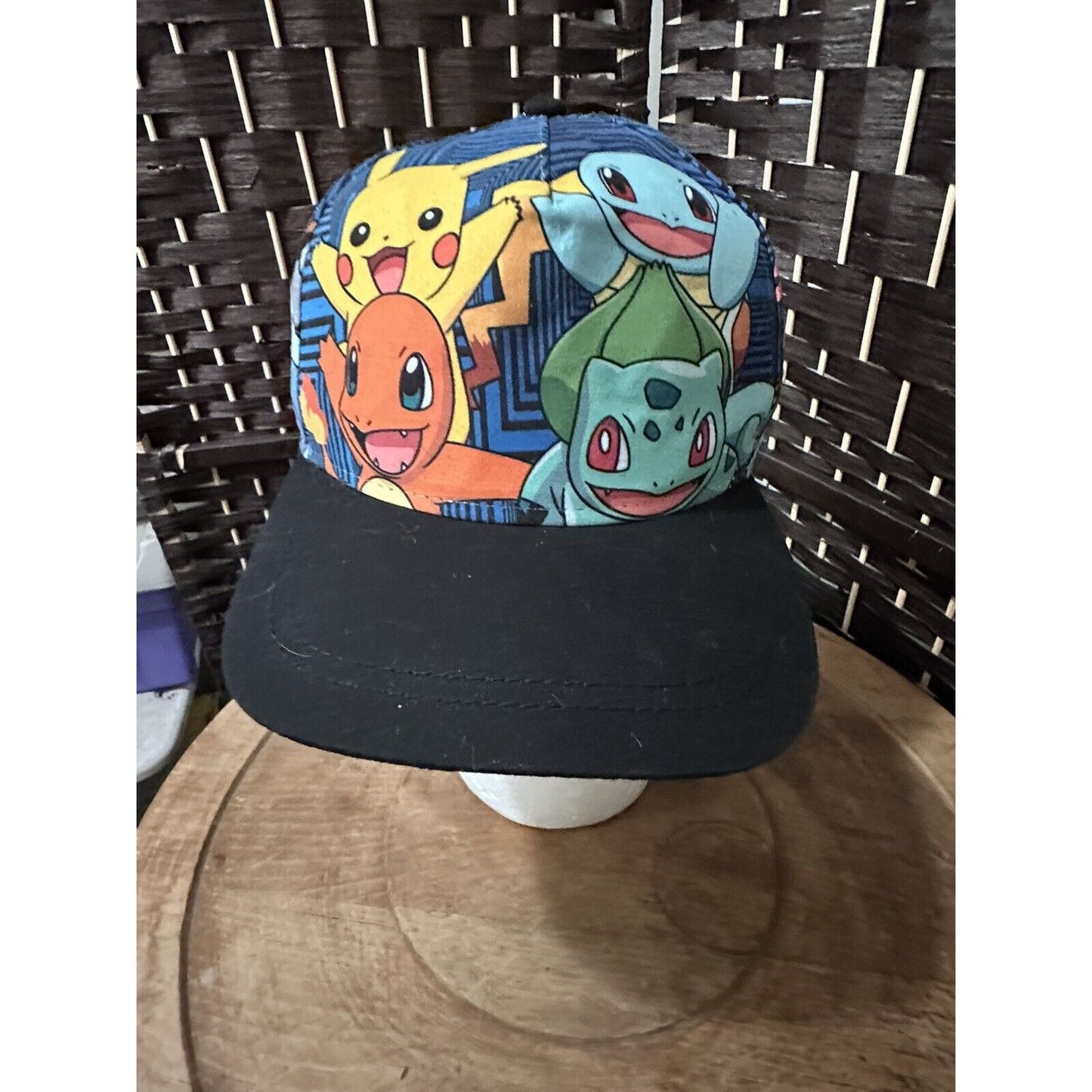 Pokemon All Over Snapback Baseball Cap Hat YOUTH Size Cartoon Charizard Pikachu