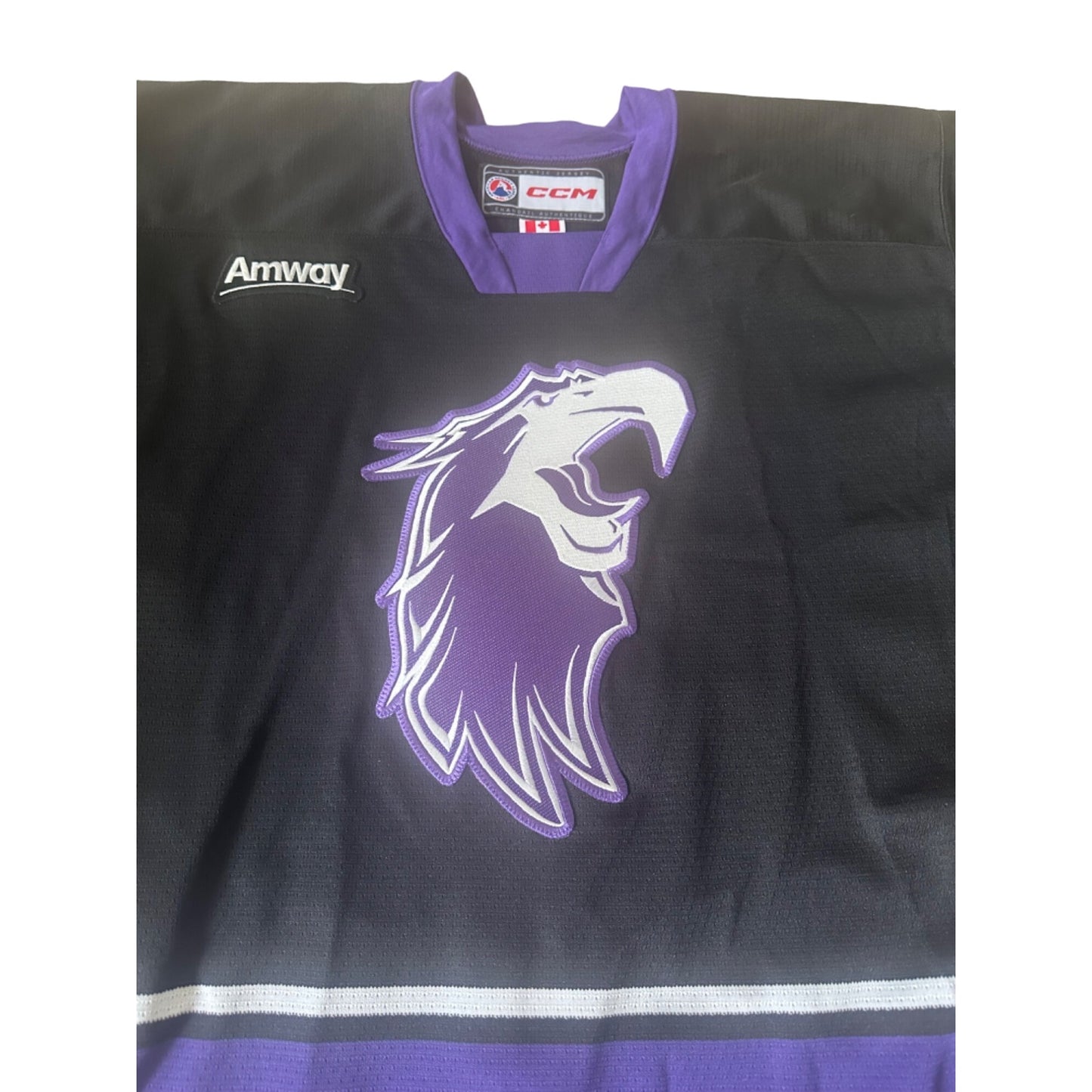 Grand Rapids Griffins CCM Authentic Hockey League Jersey #4 Black & Purple Sz 52