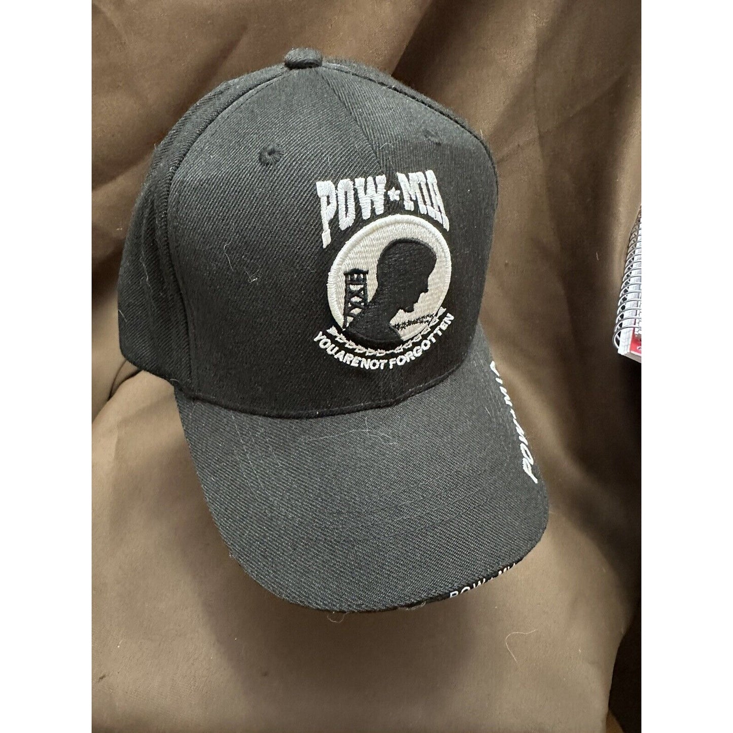 POW MIA Embroidered Adult Adjustable StrapBack Baseball Hat Cap Black