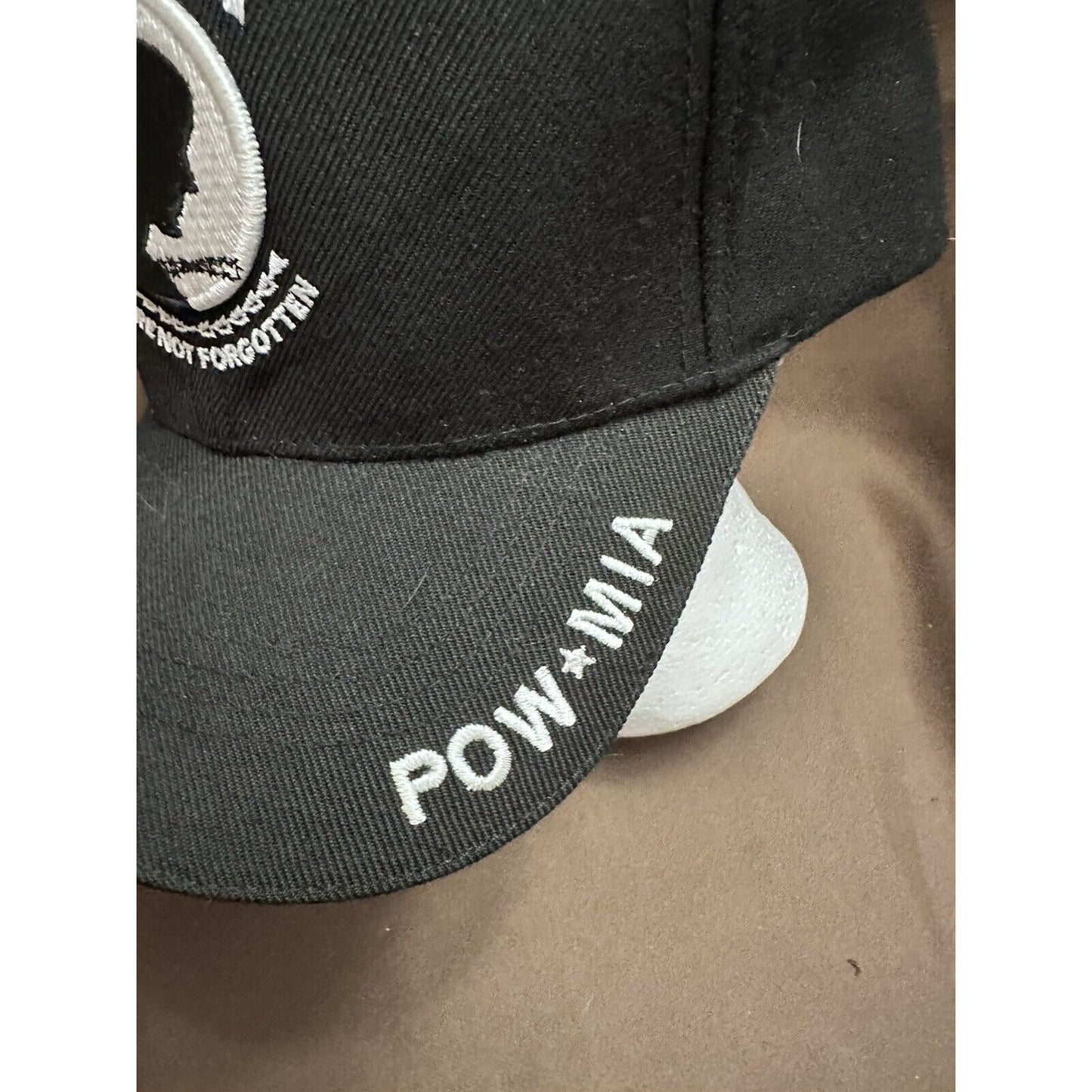 POW MIA Embroidered Adult Adjustable StrapBack Baseball Hat Cap Black