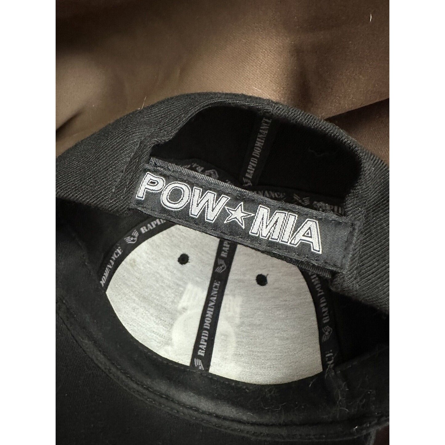 POW MIA Embroidered Adult Adjustable StrapBack Baseball Hat Cap Black