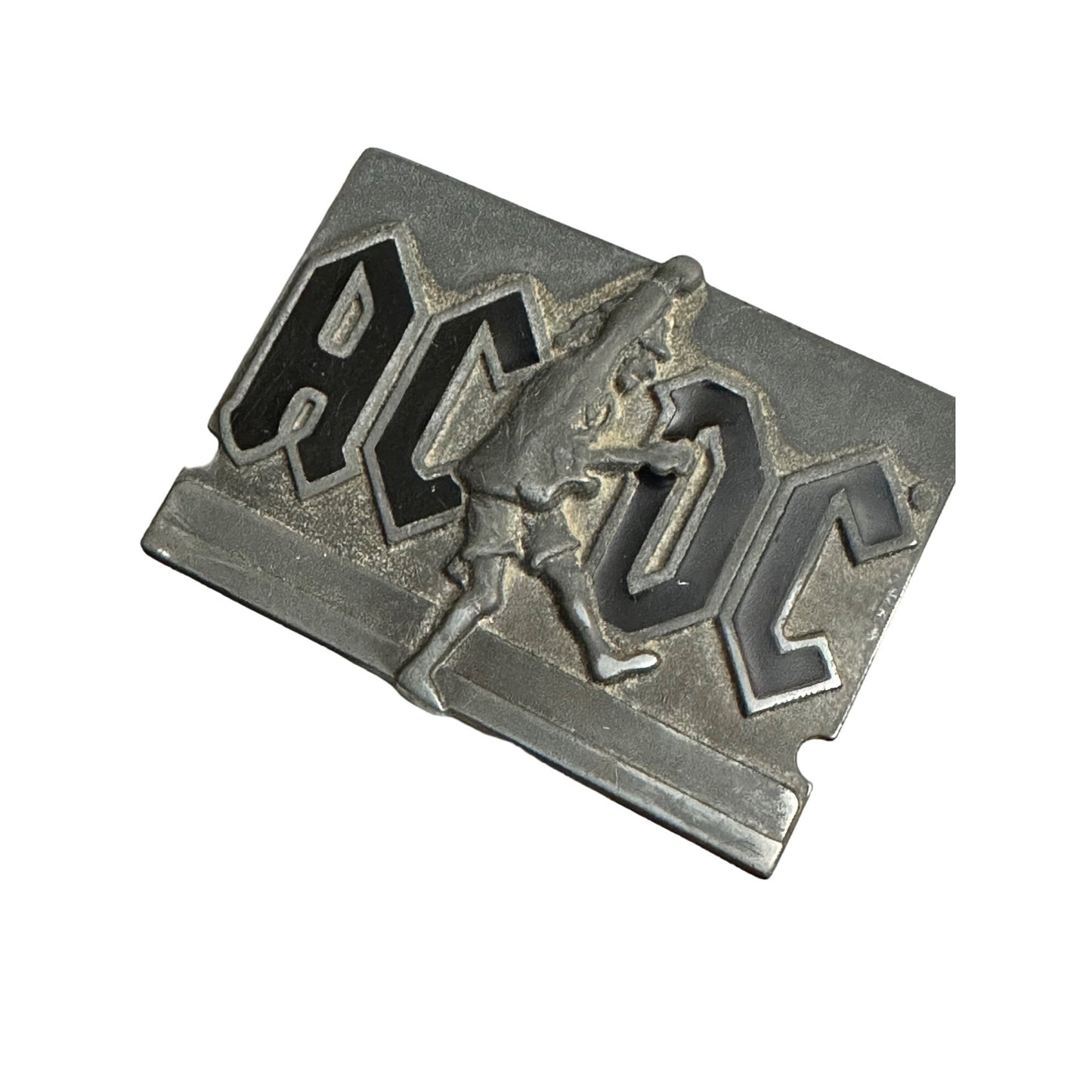 AC/DC Belt Buckle With Leather Strap