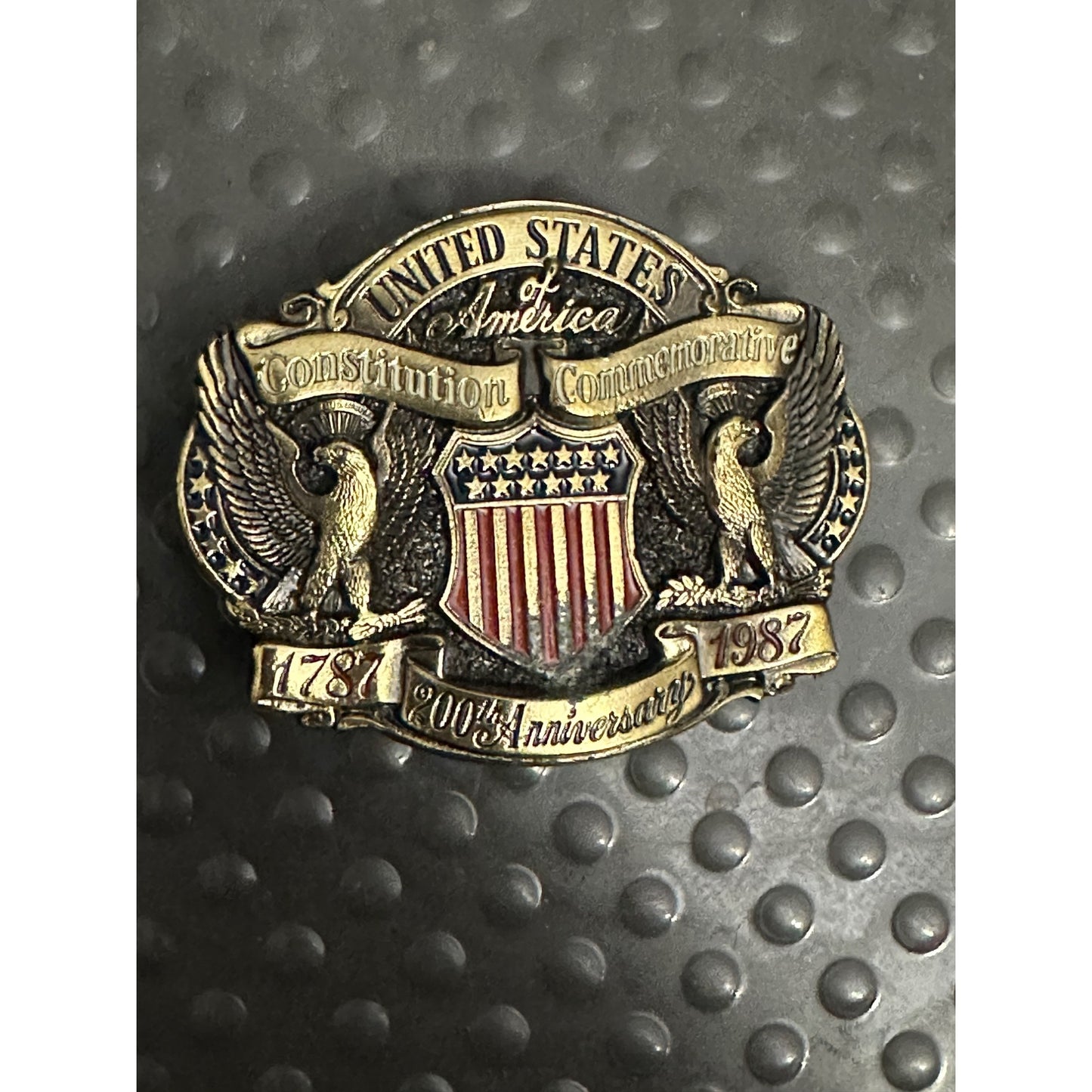 United States Of America Constitution Commemorative Belt Buckle 1787-1987 Limited Edition