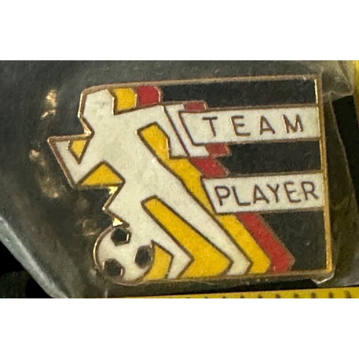 Team Player Soccer Pin Badge vintage enamel pin