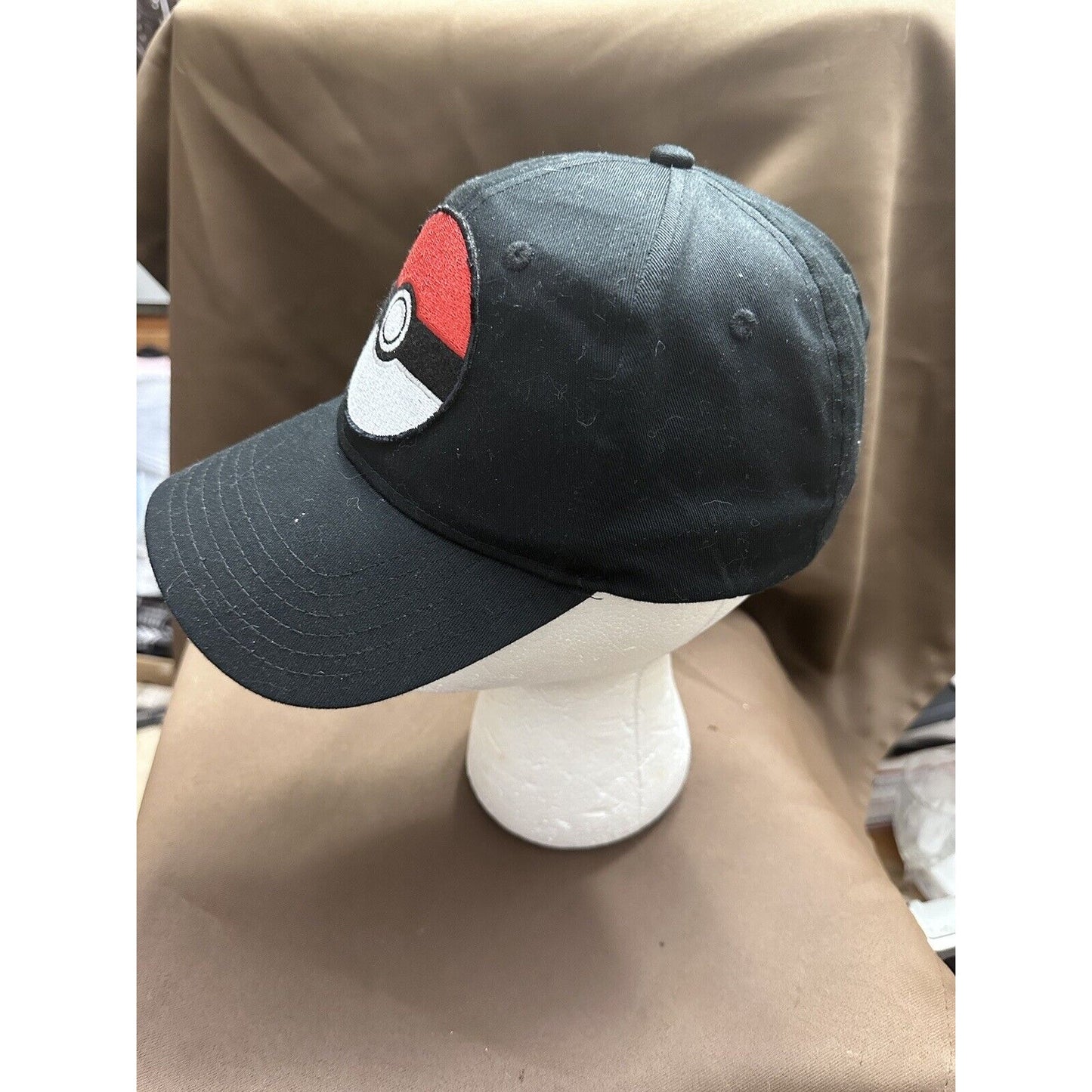 90s Pokemon Ball Embroidered Black SnapBack One Size OTTO  Cap Hat