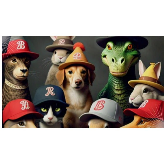 Adorable Animal Gang in Hats Poster