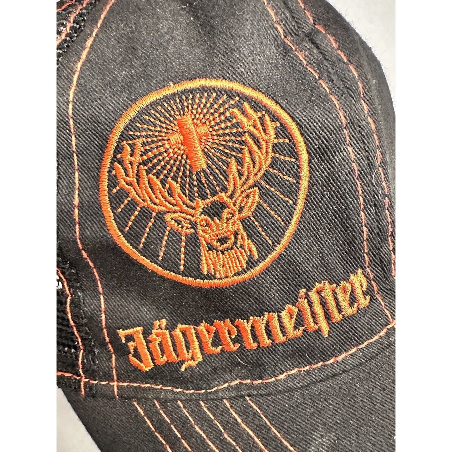 Jagermeister Adjustable Mesh Snapback Embroidered Logo Trucker Baseball Cap Hat