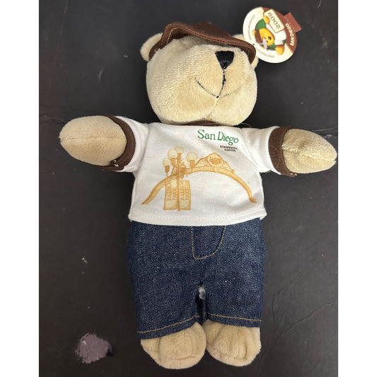 Starbucks Bearista San Diego Teddy Bear Plush 2009 Limited Edition With Outfit & Hat