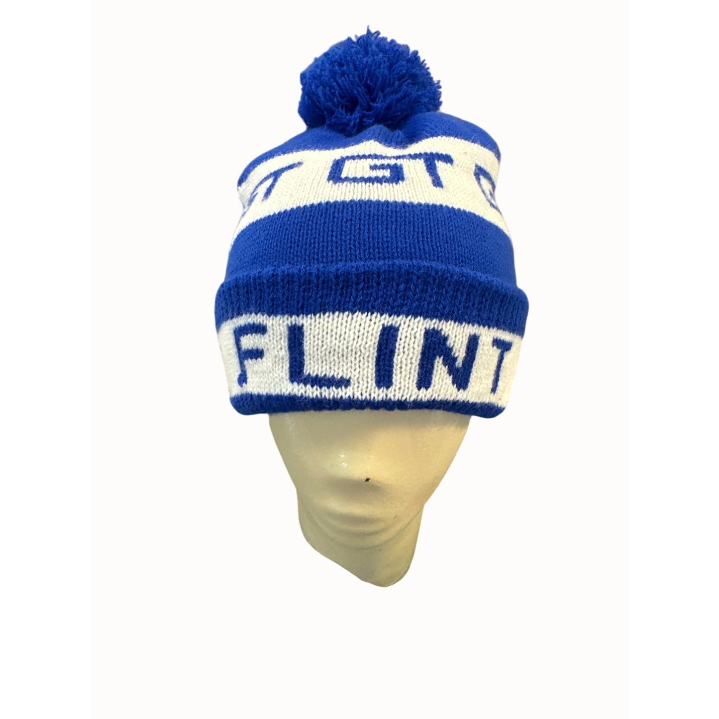 Blue & White GT Flint Port Huron" Knit Pom Beanie Grand Trunk