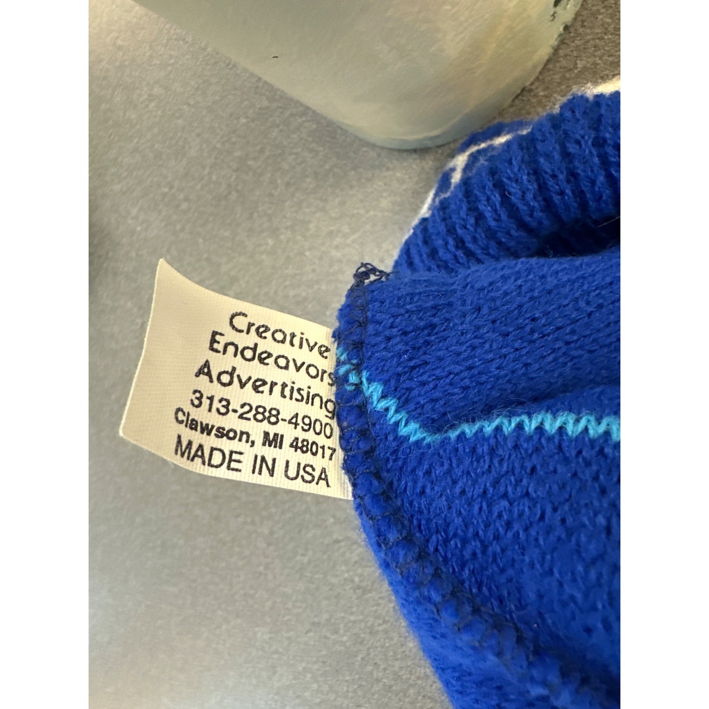 Blue & White GT Flint Port Huron" Knit Pom Beanie Grand Trunk