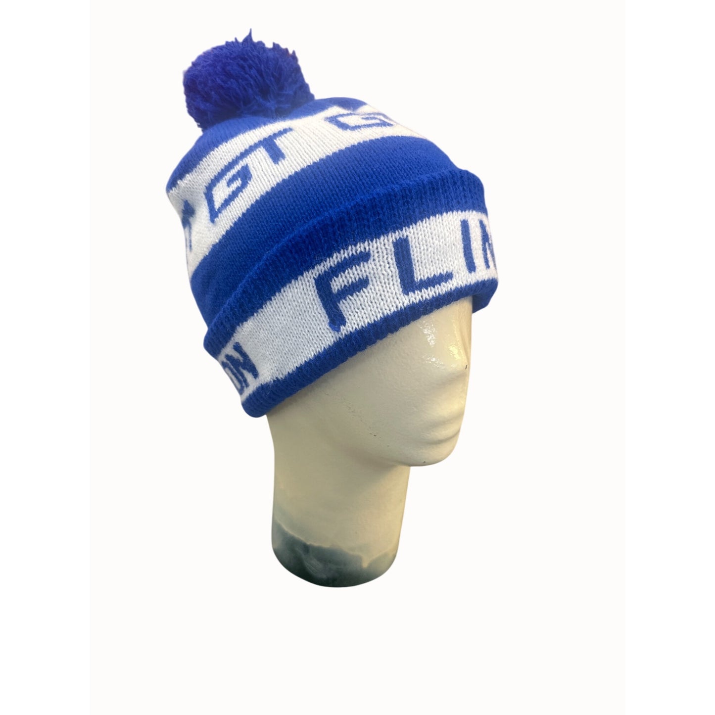 Blue & White GT Flint Port Huron" Knit Pom Beanie Grand Trunk