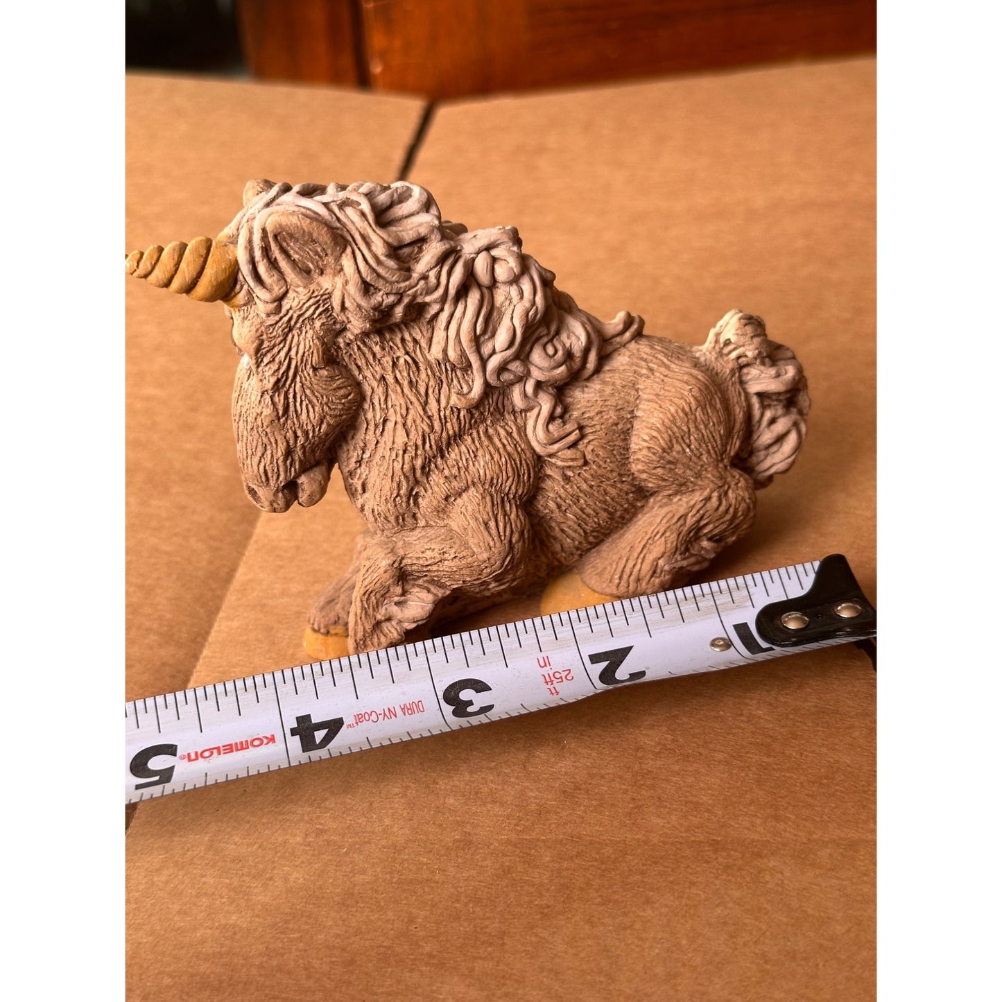 United designs Unicorn Figurine Brown Textured spaghetti mane tail  Ceramic