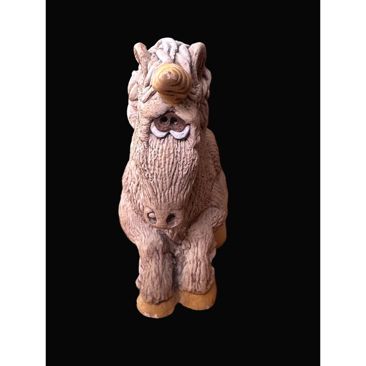 United designs Unicorn Figurine Brown Textured spaghetti mane tail  Ceramic