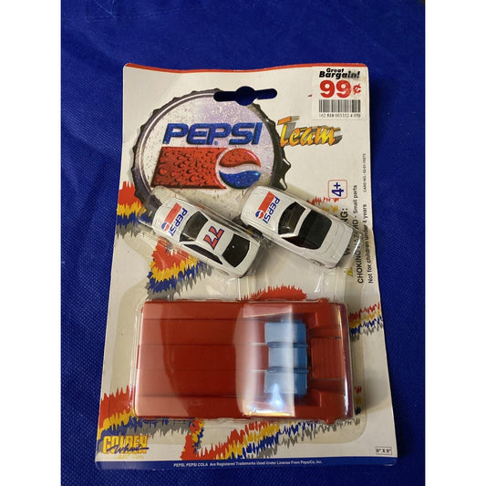 Golden Wheel Die Cast Metal Team Pepsi #19272E Car Shooter  With 2 Cars