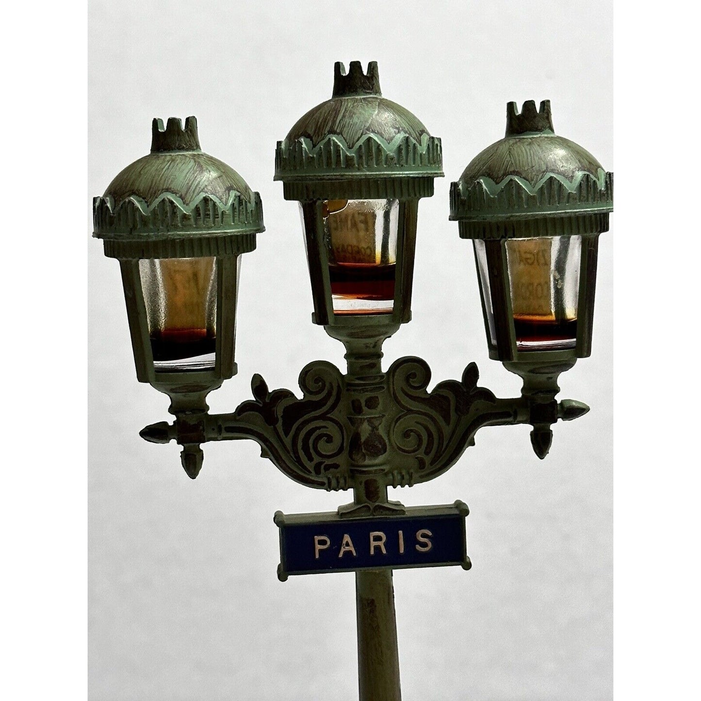 ANTIQUE FRENCH ART-DECO CORDAY PARIS LAMP POST PERFUME BOTTLES HOLDER