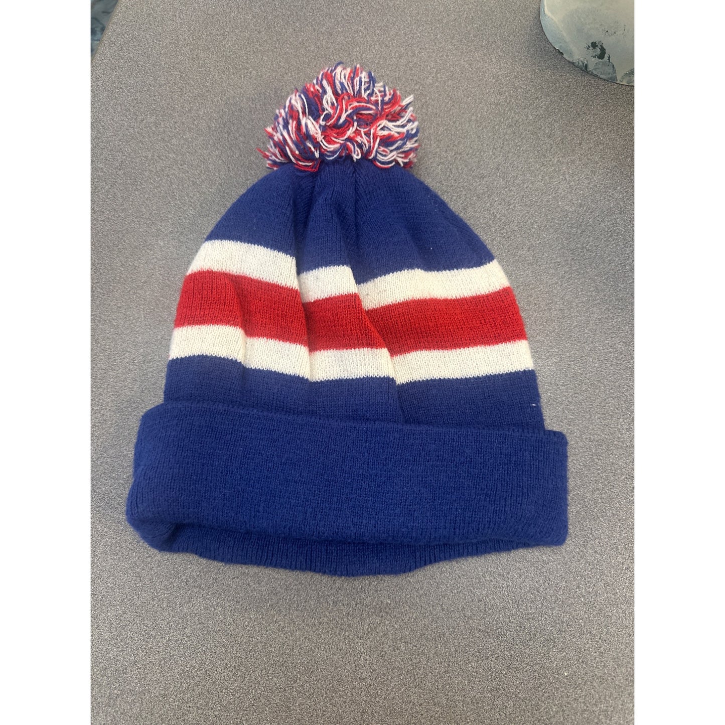 Kansas Jayhawks Fan Favorite OSFA Knit Beanie Hat With Pom