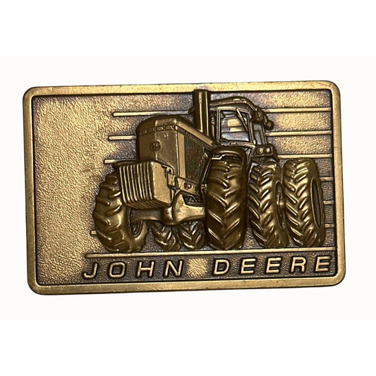 John Deere Belt Buckle 1982 Tractor Design Collectible