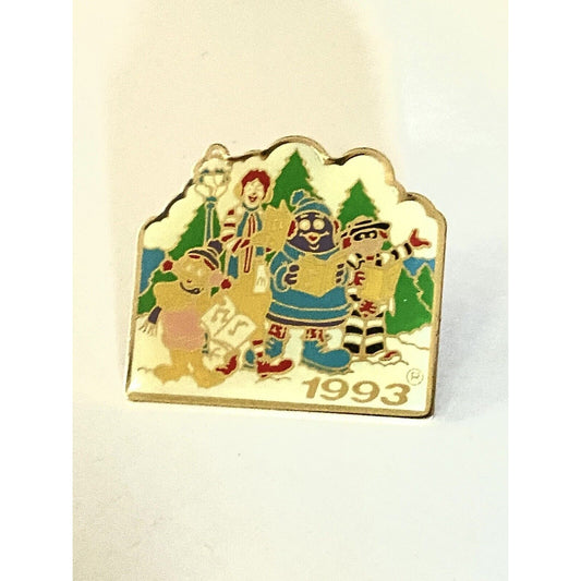 McDonald's 1993 Christmas Lapel Pin Ronald & Friends Caroling
