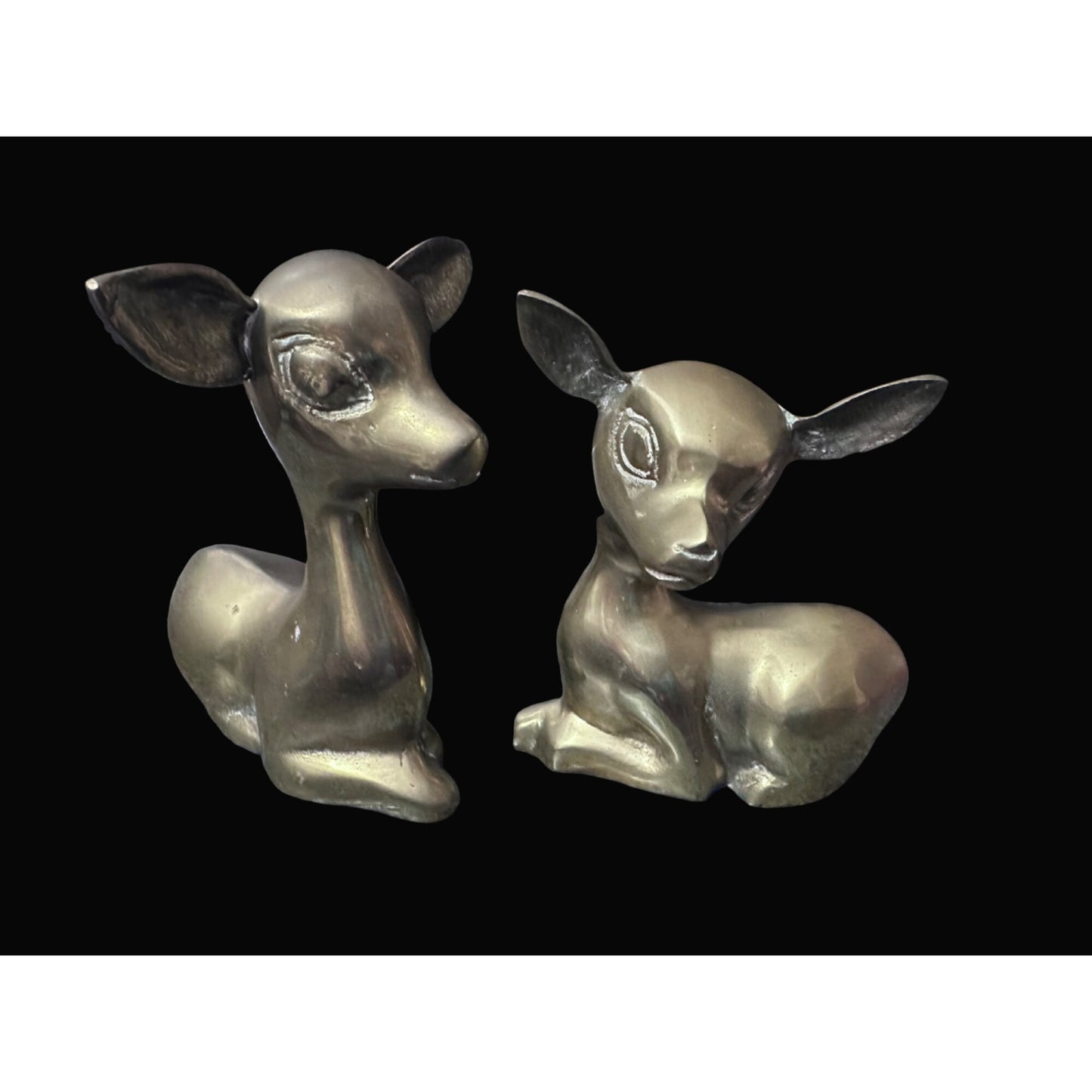 Brass Deer Figurine Set - Mid-Century Collectible Set Of 2 Home Decor