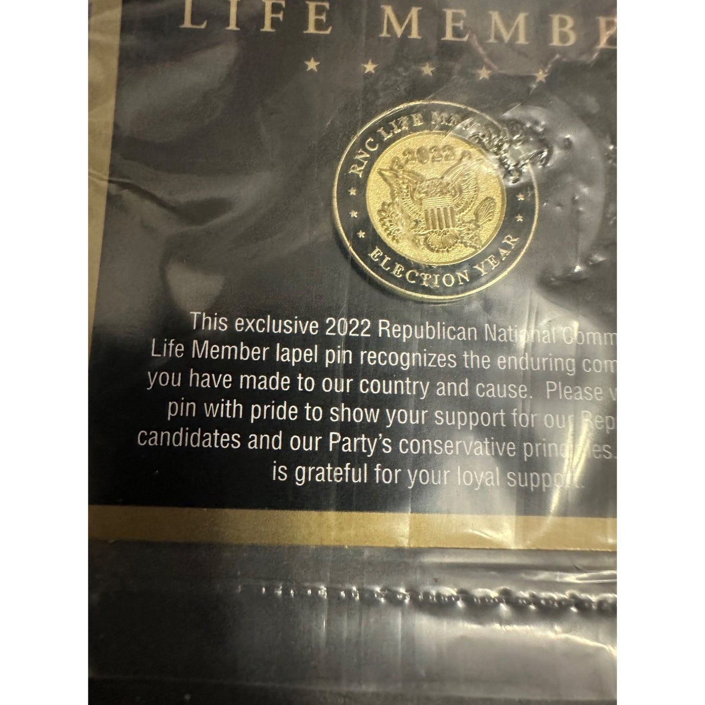 Republican National Committee 2022 Life Member Lapel Pin