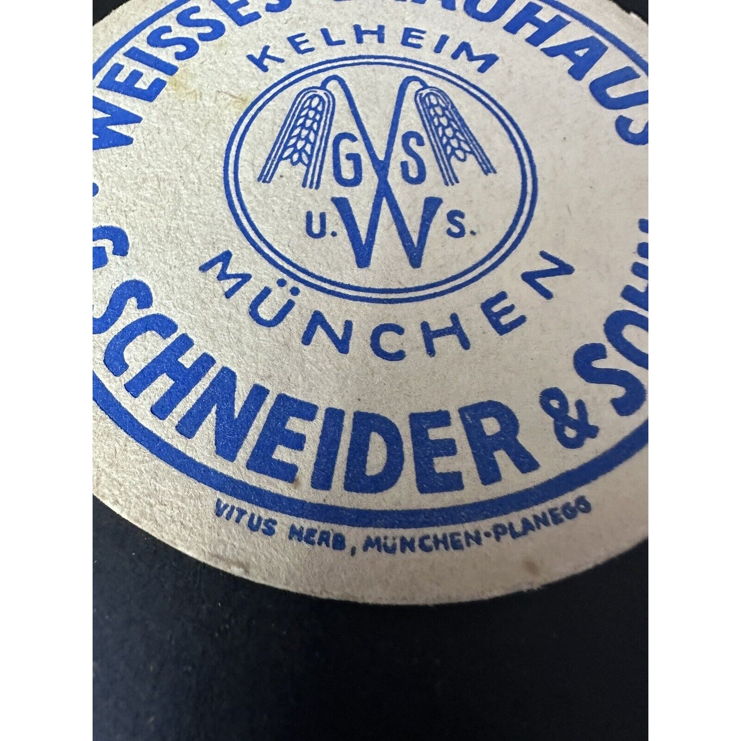 BEER Brewery COASTER ~ Weisses  G.Schneider & Sons ~ Munchen ~ Kilheim, Germany