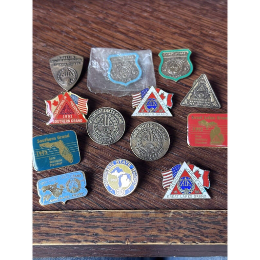 13 ATA Great Lakes Grand American Trap Shoot Pin Presidents 1987-1993 Southern