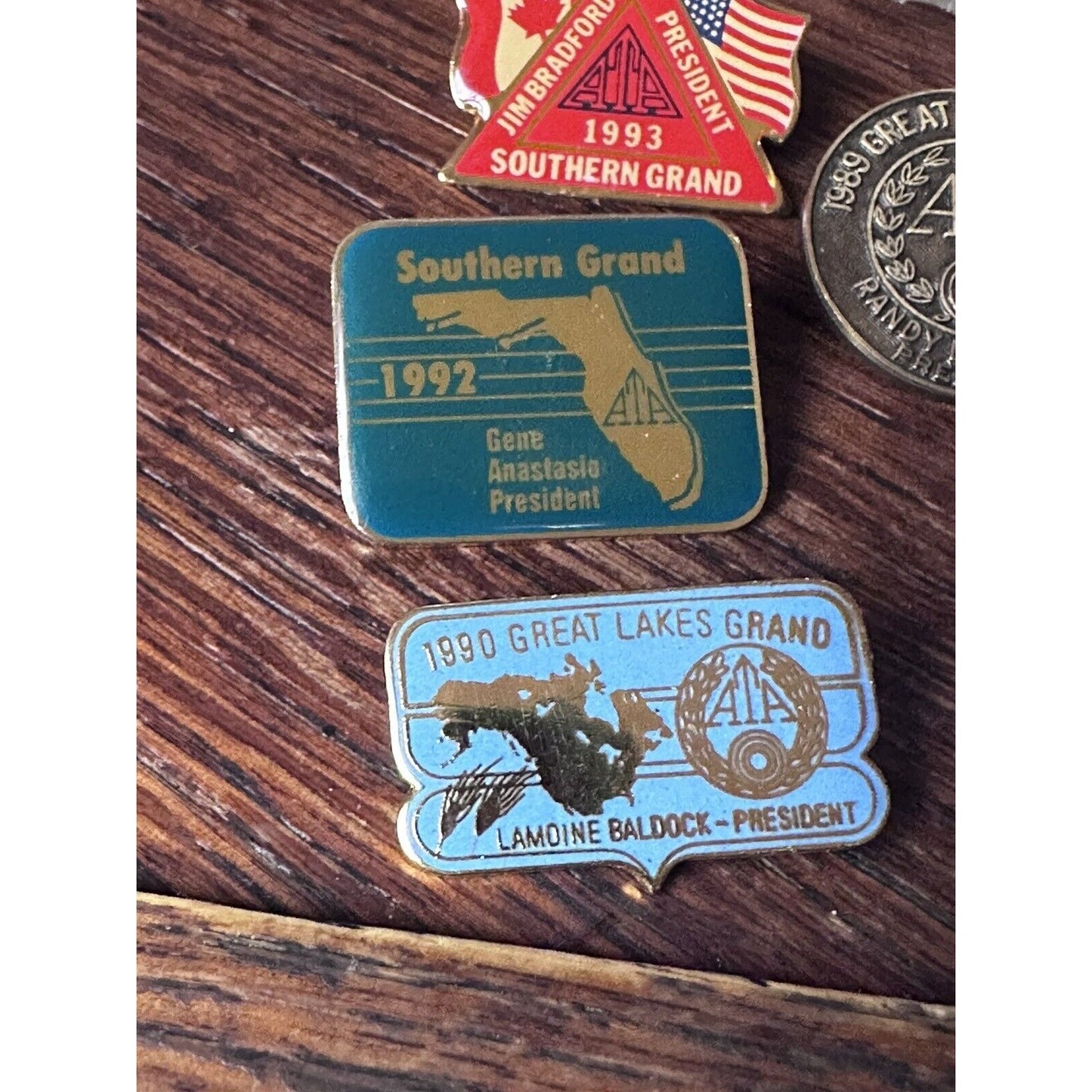 13 ATA Great Lakes Grand American Trap Shoot Pin Presidents 1987-1993 Southern