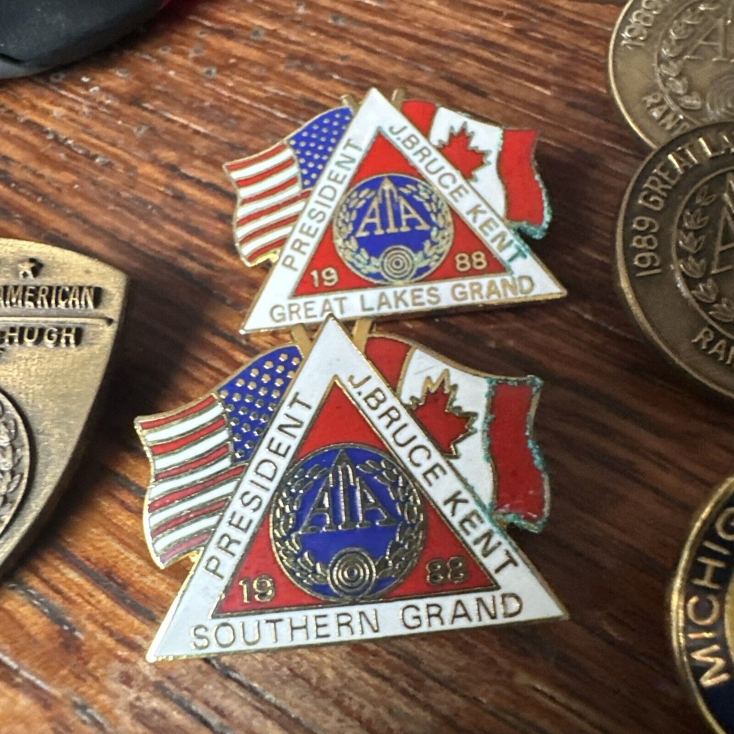 13 ATA Great Lakes Grand American Trap Shoot Pin Presidents 1987-1993 Southern