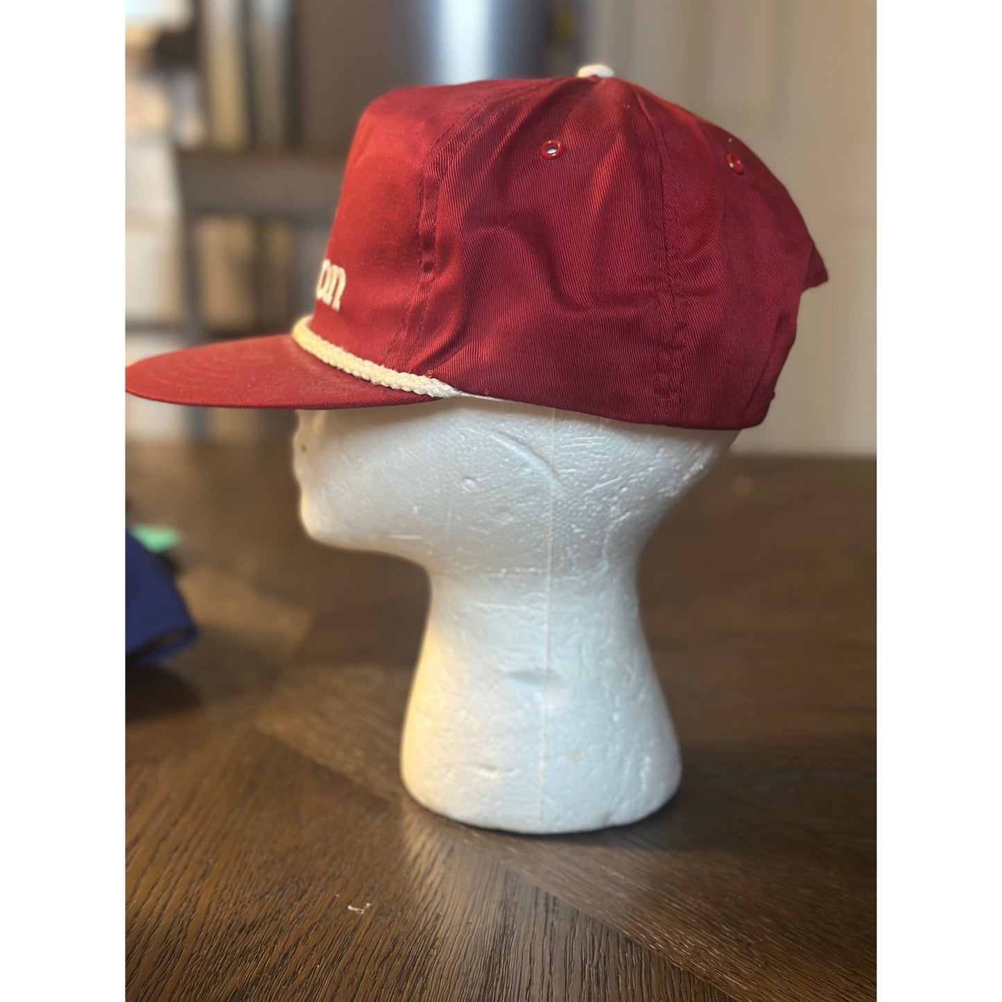 Winston By Annco  rope embellishment Red Snapback Hat vintage