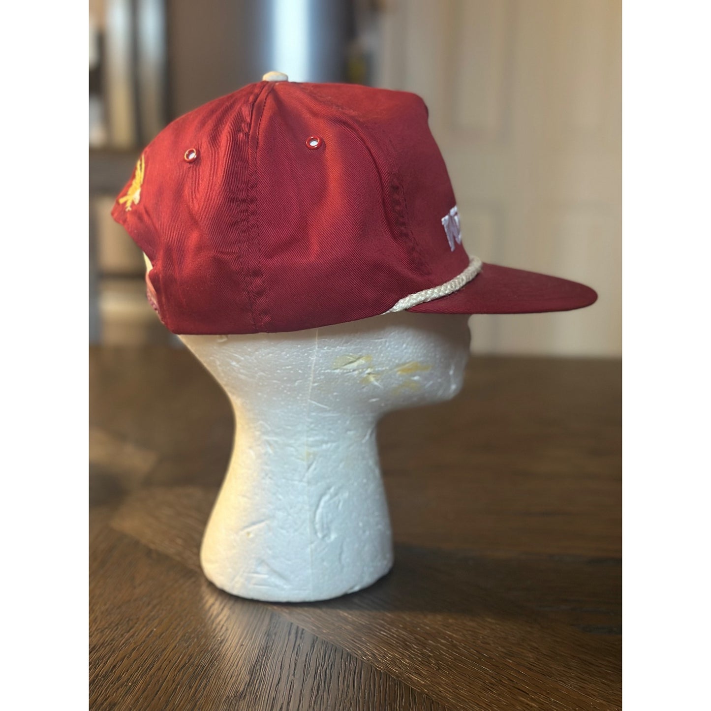 Winston By Annco  rope embellishment Red Snapback Hat vintage