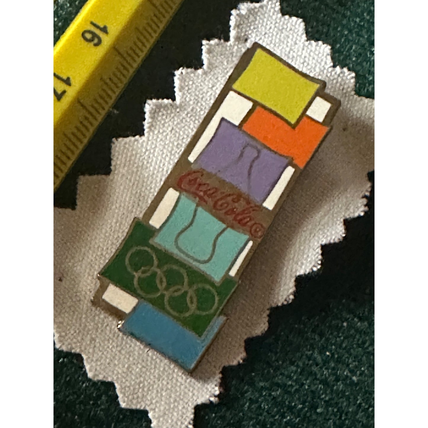 Colorful flags Coca-Cola 1996 Atlanta Olympics Enamel Pin