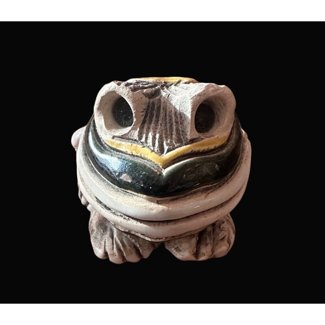 Artesania Rinconada Frog Figurine 3" Hand-Painted Ceramic Uruguay