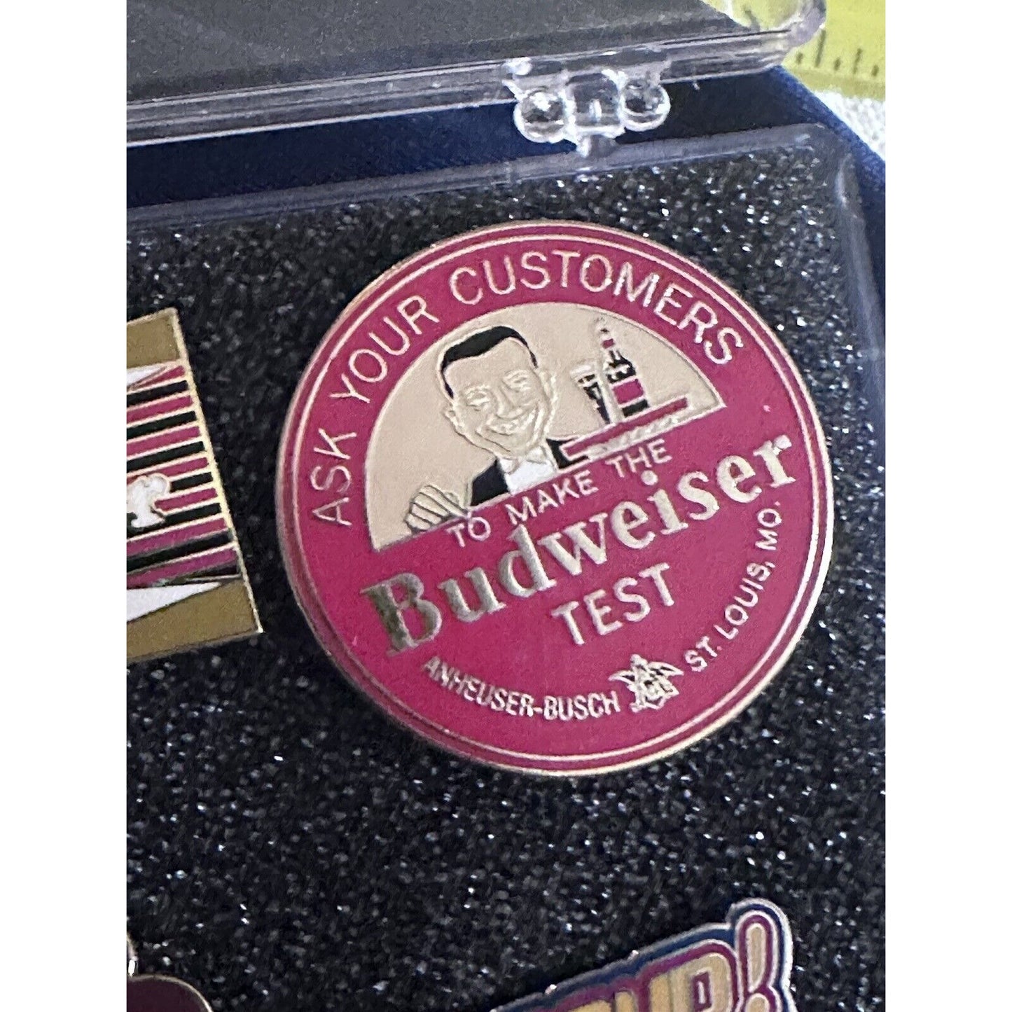 Budweiser limited edition officially licensed collector pin set 6 pins with case.