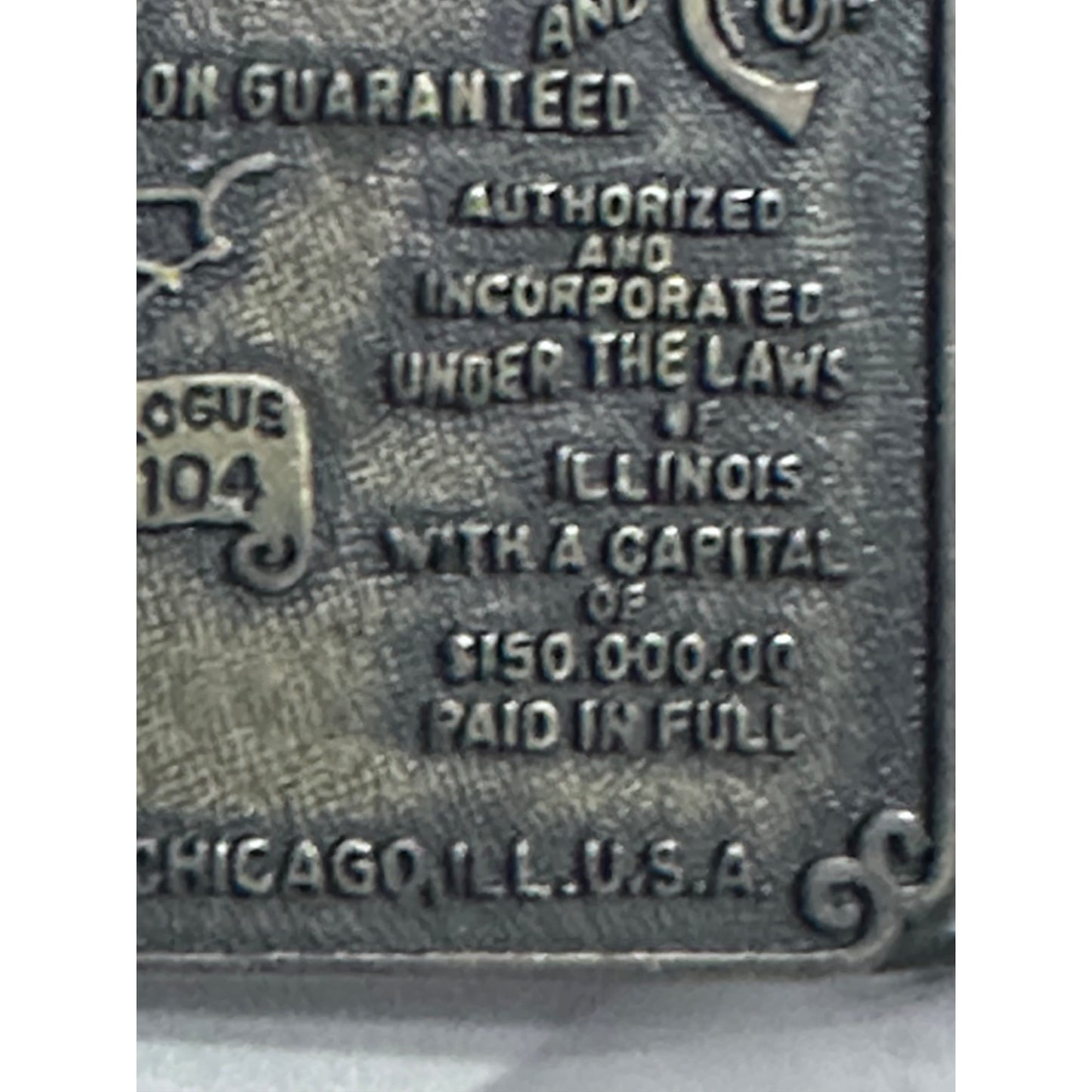 Sears Roebuck & Co. Belt Buckle - Satisfaction Guaranteed