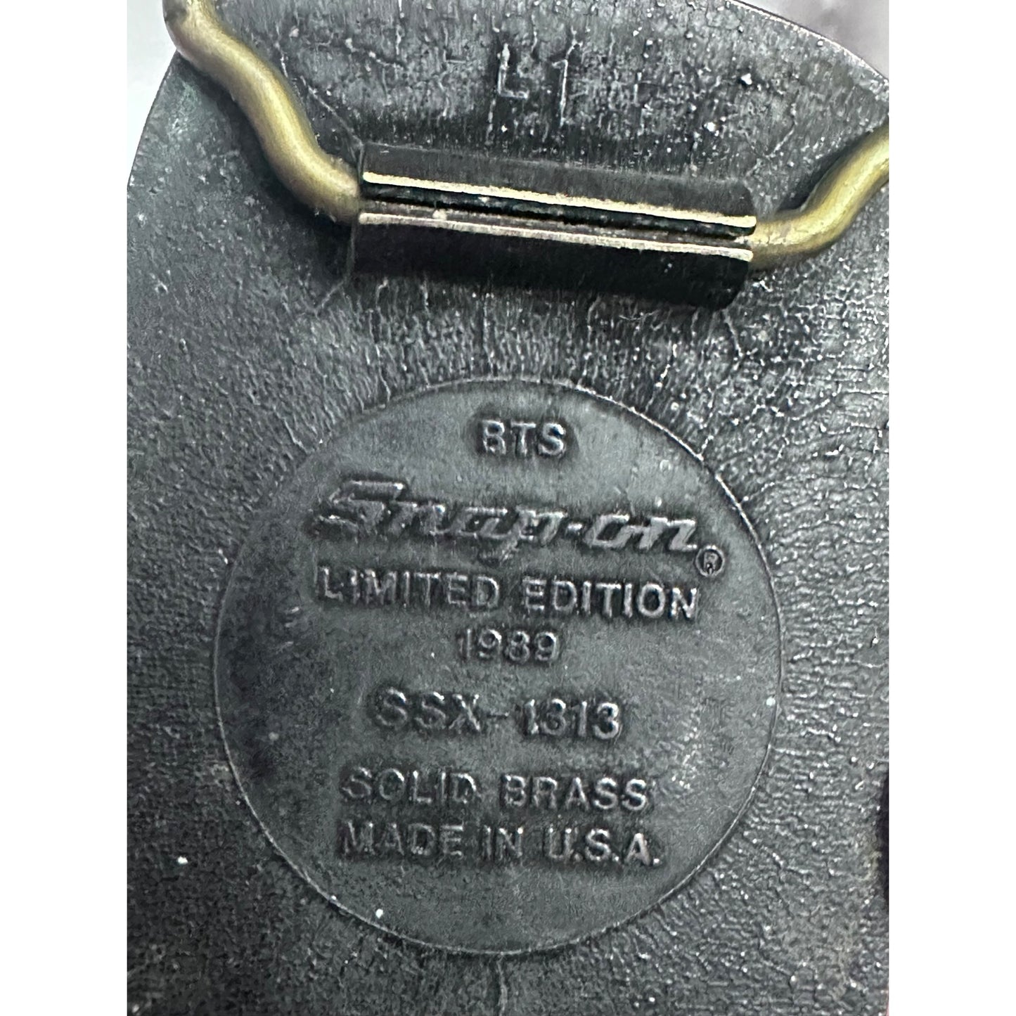 Snap-On  Drivin Proud 1989 Limited Edition Solid Brass Belt Buckle