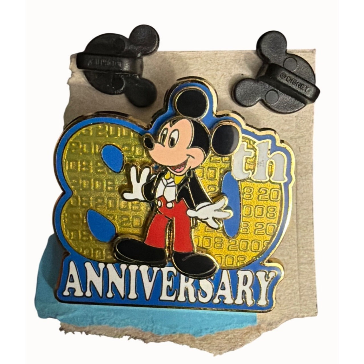 Disney Limited Edition 80th Anniversary Mickey Pin Gold & Enamel Collectible