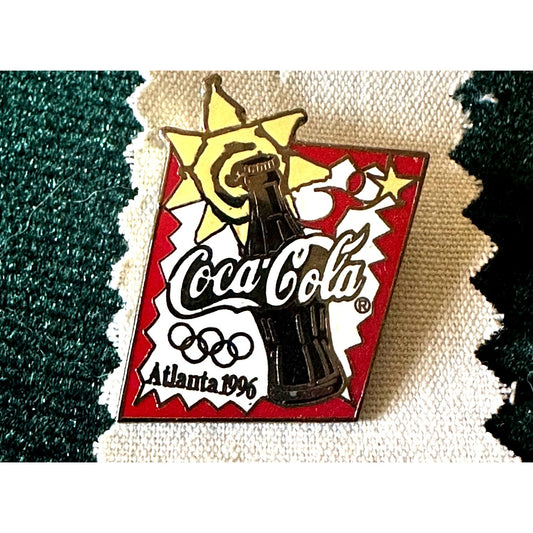 Coca-Cola Atlanta 1996 Olympic Games Coke bottle& Sun Commemorative Pin