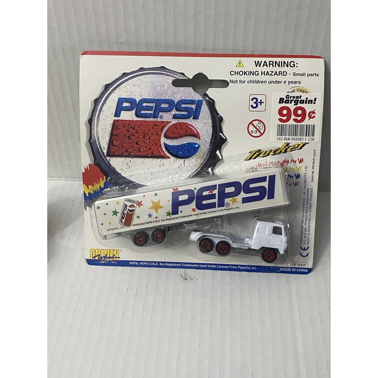 Golden Wheel Die Cast Metal Team Pepsi #2278C Trucker Trailer