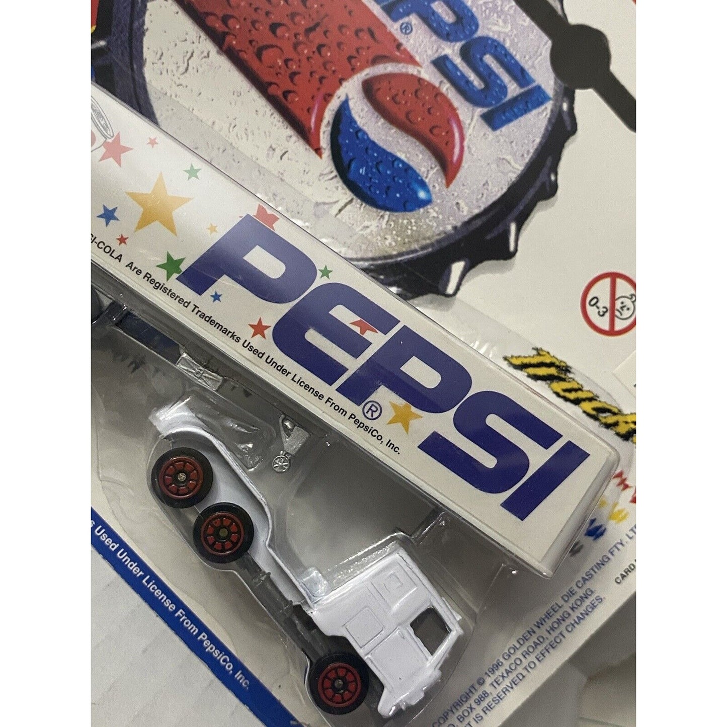 Golden Wheel Die Cast Metal Team Pepsi #2278C Trucker Trailer