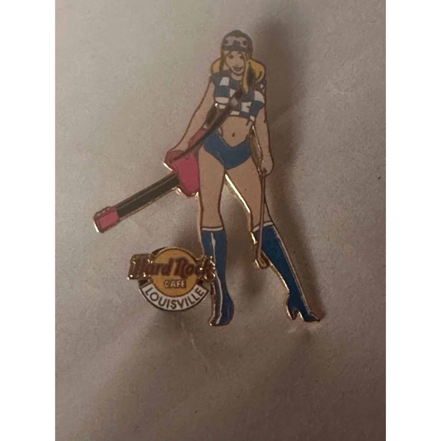 Hard Rock Cafe Louisville Pinup Girl guitar  Enamel Pin Collectible