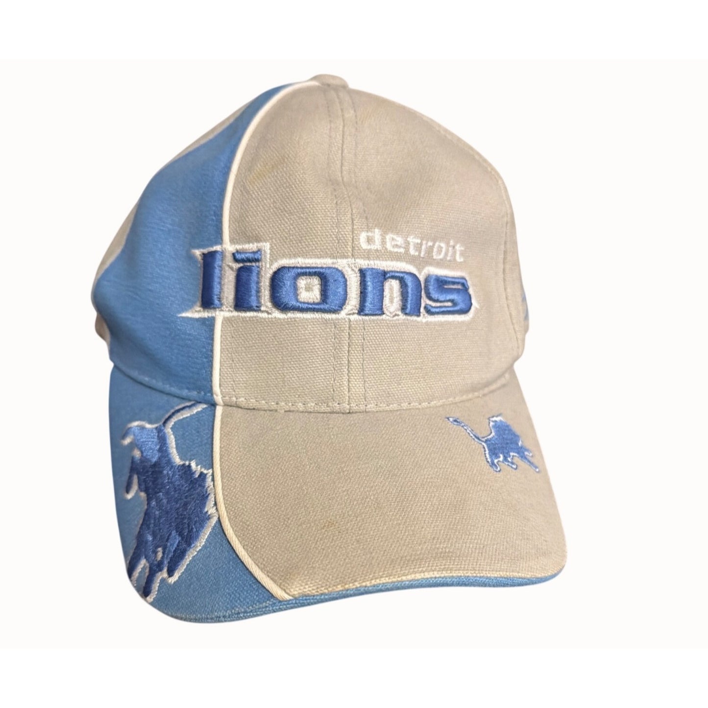 Reebok NFL Pro Line Detroit Lions Blue & Beige Adjustable Cap