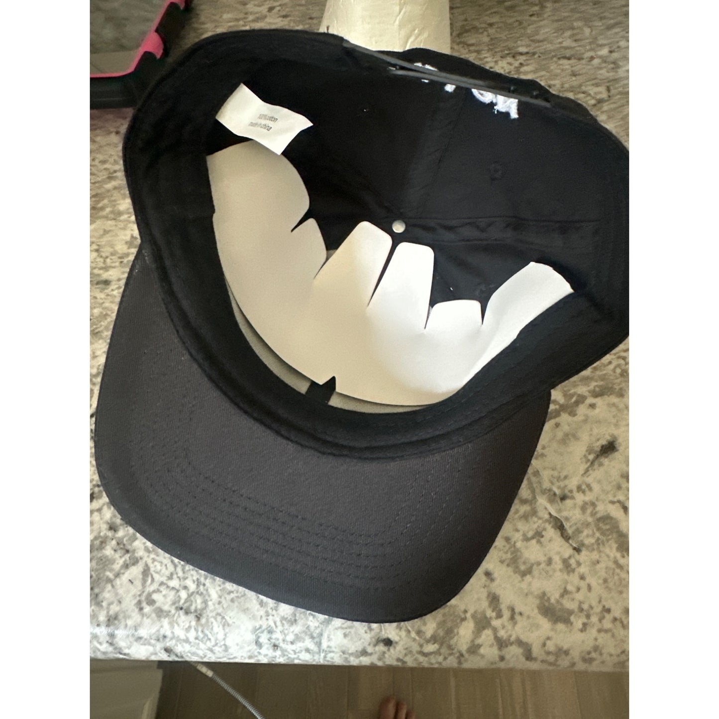 Villon cognac Black Snapback Cap With Embroidered Logo