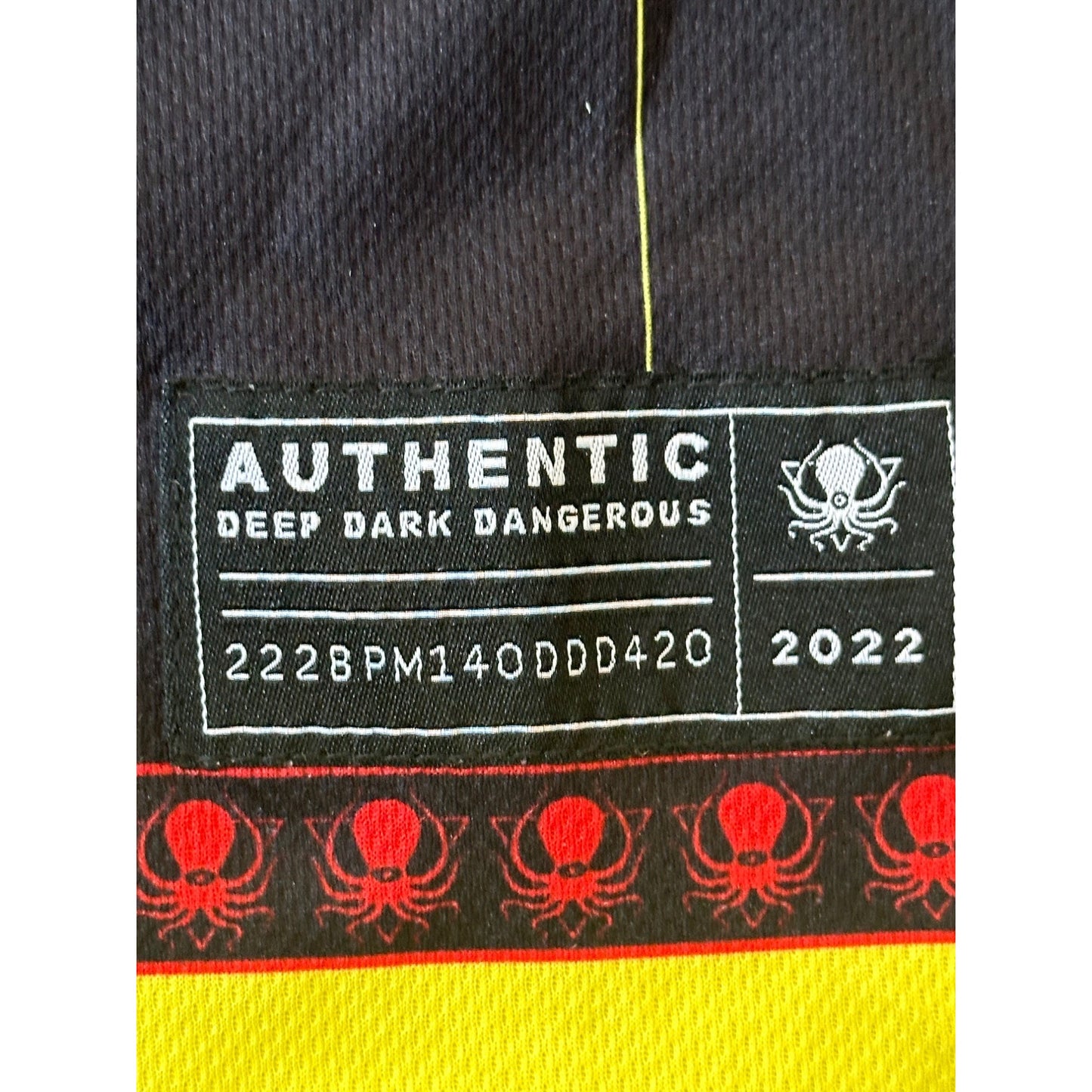 Deep Dark Dangerous Authentic 2022 Truth Jersey XXL Black/Rasta Colors